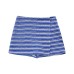 Fashion striped top and casual shorts