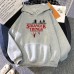 Strange Story Printed Pullover Hoodie with Plush Coat Sweater