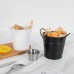 Iron Art Storage Small Bucket Milk Tea Shop French Fries Bucket Desktop Garbage Bucket Double Ear Pen Bucket