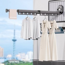 Multifunctional Retractable Fold Away Clothes Drying Hanger Space-Saving Bathrooms Usage