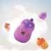 Latex grinding teeth makes a sound surprised by the small eggplant purple not falling pine nut toy