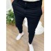 High elasticity seasonal texture button casual leggings