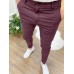 High elasticity seasonal texture button casual leggings
