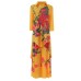 Printed shirt collar long top high waist wide leg straight trousers suit women's fashionable two-piece suit