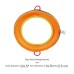 Interactive communication and retrieval of pet training dog frisbee with linen hollowed out frisbee