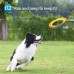 Interactive communication and retrieval of pet training dog frisbee with linen hollowed out frisbee