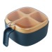 Kitchen supplies press type seasoning box contrasting color four grid seasoning box transparent lid with spoon