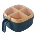 Kitchen supplies press type seasoning box contrasting color four grid seasoning box transparent lid with spoon