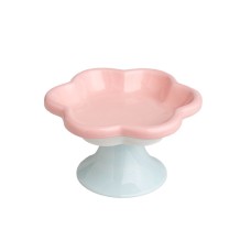 Creative Flower Ceramic Cat Bowl Cartoon Cat Bowl Anti Overturning Pet Cat Food Bowl Water Wrist Snack Plate Cat Can Plate