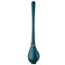 Non perforated wall mounted toilet brush with base, household dead corner cleaning silicone long handle