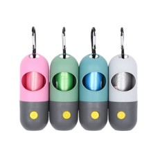 Multi functional LED with light pet garbage bag cat and dog dispenser toilet bag pill cleaning product