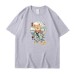 Chai Gou Ukiyo-e style round neck short sleeved casual top for men