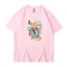 Chai Gou Ukiyo-e style round neck short sleeved casual top for men