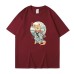 Chai Gou Ukiyo-e style round neck short sleeved casual top for men