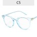 Round Eyeglasses For Women Fake Glasses Cute Fashion Clear Glasses Frame Pink Transparent Eye Glasses Frames For Women