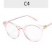 Round Eyeglasses For Women Fake Glasses Cute Fashion Clear Glasses Frame Pink Transparent Eye Glasses Frames For Women