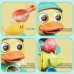 Cute and Cute Duck Spinning Water Wheel Baby Shower Toy Little Yellow Duck Baby Children Playing with Water Spray Big Duck