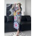 Pleated Dress Fashionable Short sleeved Elegant Women's Style Dress