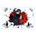 Pirate King Lufei Self adhesive Wall Stickers for Boys' Bedroom Creative Graffiti Cartoon Anime Stickers PVC