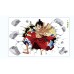 Pirate King Lufei Self adhesive Wall Stickers for Boys' Bedroom Creative Graffiti Cartoon Anime Stickers PVC