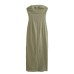 Fashionable socialite style pleated decorative midi dress