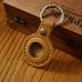 Protective case cowhide pet anti loss keychain leather case