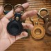 Protective case cowhide pet anti loss keychain leather case