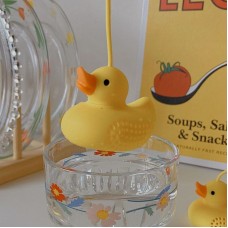 Little Yellow Duck Tea Drip High Temperature Resistant Soft Gel Tea Filter Tea Flower Tea Filter Duck Girl Heart Tea Brewery