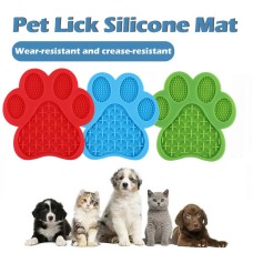 Dog Paw Silicone Pet Licking Pad Pet Slow Food Plate Dog Bathing Distract Silicone Dog Suction Cup Food Protection Training