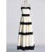 French elegant style large hem strapless skirt
