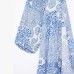 Printed Fashion Loose Basic Flip Neck Dress
