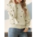 New European and American Autumn Women's Cross border Valentine's Day Love Round Neck Sweater for Women