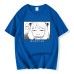 Anime peripheral printed cotton short sleeved loose T-shirt for men and women