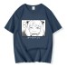 Anime peripheral printed cotton short sleeved loose T-shirt for men and women