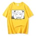 Anime peripheral printed cotton short sleeved loose T-shirt for men and women