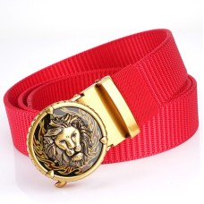 Non porous and toothless alloy automatic buckle tank patterned nylon waist belt Non porous and toothless alloy automatic buckle tank patterned nylon waist belt