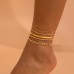 Love Beaded Punk Chain Foot Chain Set Hip Hop Personalized Snake Bone Chain Foot Love Beaded Punk Chain Foot Chain Set Hip Hop Personalized Snake Bone Chain Foot