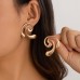 Ins high-end circular geometric earrings irregular metal water droplet earrings Ins high-end circular geometric earrings irregular metal water droplet earrings