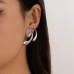 Ins high-end circular geometric earrings irregular metal water droplet earrings Ins high-end circular geometric earrings irregular metal water droplet earrings