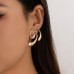 Ins high-end circular geometric earrings irregular metal water droplet earrings Ins high-end circular geometric earrings irregular metal water droplet earrings