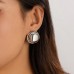 Ins high-end circular geometric earrings irregular metal water droplet earrings Ins high-end circular geometric earrings irregular metal water droplet earrings