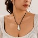 Ins Irregular Alloy Pendant Neck Chain Fashion Simple Triangle Korean Velvet Necklace