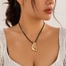 Ins Irregular Alloy Pendant Neck Chain Fashion Simple Triangle Korean Velvet Necklace