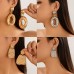 Irregular scallop earrings, female ins, exaggerated summer pleats, large circle earrings