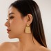 Irregular scallop earrings, female ins, exaggerated summer pleats, large circle earrings
