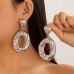 Irregular scallop earrings, female ins, exaggerated summer pleats, large circle earrings