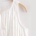 European and American summer new fashionable temperament round neck sleeveless lace up white loose vest
