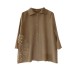 Western style semi open collared floral jacket top women's nail bead pleated shirt