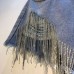 Broken hole high waist rhinestone tassel chain straight leg denim shorts for women