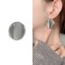 Individually cool and minimalist concave oval earrings